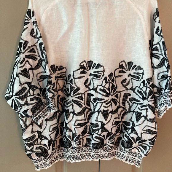 Chico’s Embroidered linen jacket - Picture 5 of 5